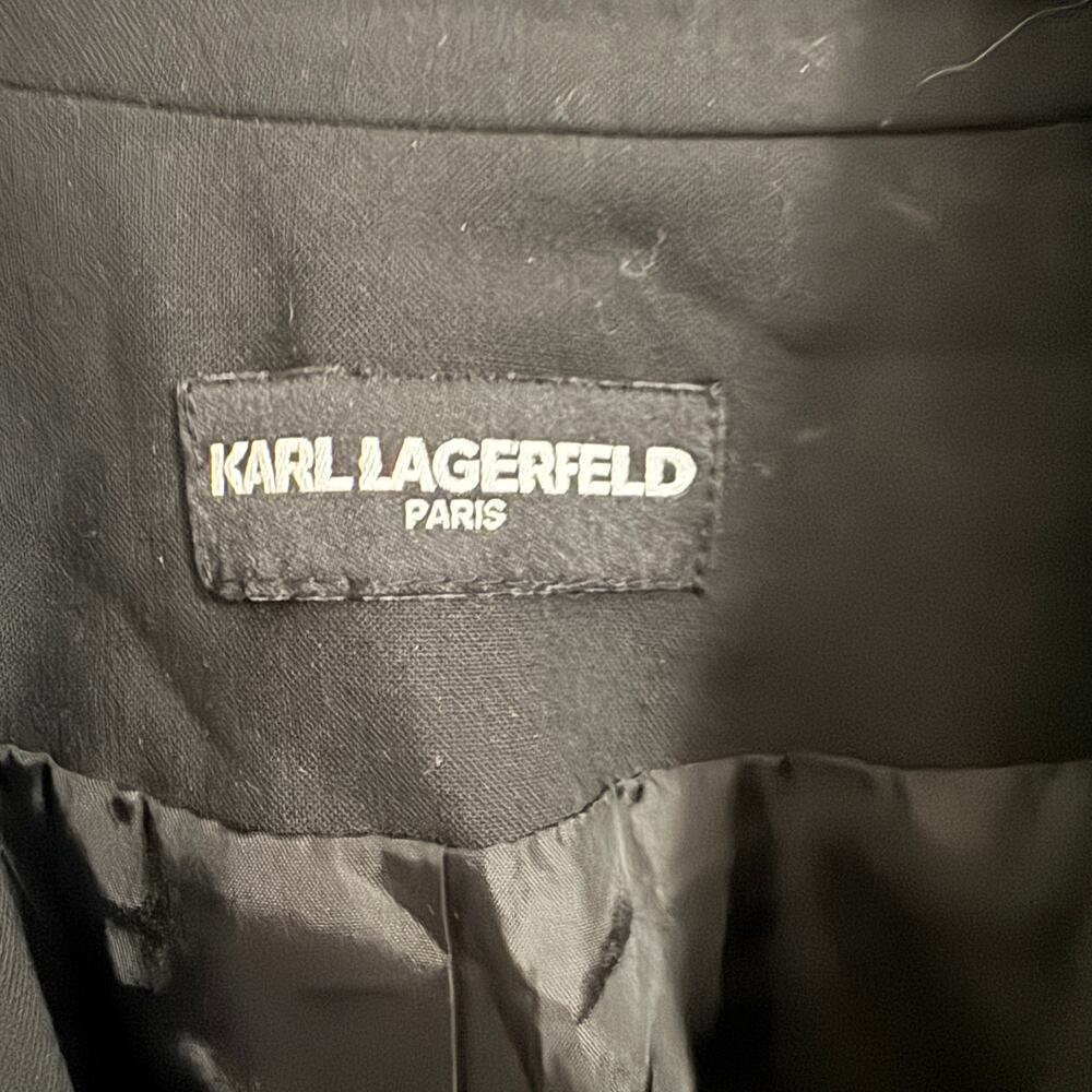 Karl Lagerfeld Black Blazer Elevated Basic Minima… - image 4
